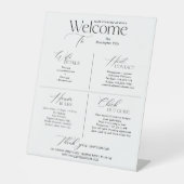 Vacation Rental Host Welcome House Rules WiFi Sign Reclamebord Met Voetstuk (Voorkant)