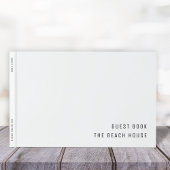 Vacation Rental | Minimale, eenvoudige witte schoo Gastenboek