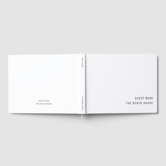 Vacation Rental | Minimale, eenvoudige witte schoo Gastenboek (Volledig)