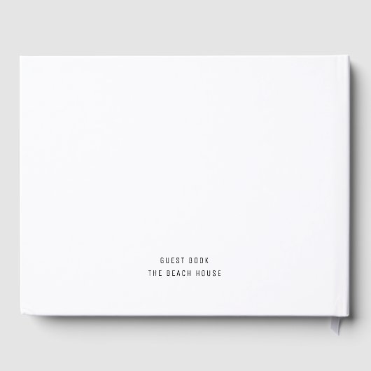 Vacation Rental | Minimale, eenvoudige witte schoo Gastenboek (Achterkant)