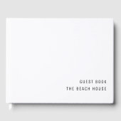 Vacation Rental | Minimale, eenvoudige witte schoo Gastenboek (Voorkant)