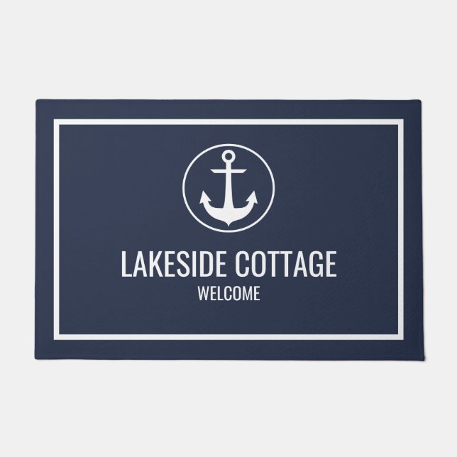 Vacation Rental Navy Anchor Nautical Airbnb Deurmat (Voorkant)