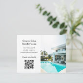 Vacation Rental Property Beach Promo Postcard Kaart (Staand voorkant)