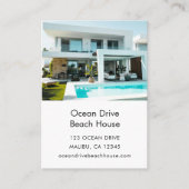 Vacation Rental Property Beach Promo Small Card Visitekaartje (Voorkant)