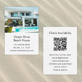 Vacation Rental Property Beach Promo Small Card Visitekaartje