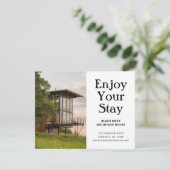 Vacation Rental Property Business Welcome Postcard Kaart (Staand voorkant)