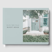 Vacation Rental Simple Elegant Sage Green Photo Gastenboek (Voorkant)