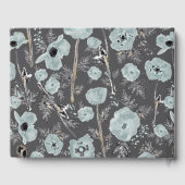 Vacation Rental Waterverf Floral Poppies Pattern Gastenboek (Achterkant)