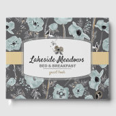 Vacation Rental Waterverf Floral Poppies Pattern Gastenboek (Voorkant)