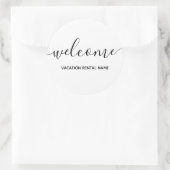 Vacation Rental White Welcome Sticker (Tas)