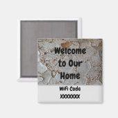 Vacation Rustic Tree Bark Foto Wifi Guest Magneet (Voorkant / Achterkant)