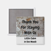 Vacation Rustic Tree Bark Photo Promotion Magneet (Voorkant / Achterkant)
