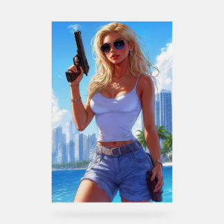 Vacation’s Over – Back from the Beach, Locked and  Acryl Bord