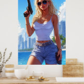 Vacation’s Over – Back from the Beach, Locked and  Poster (Keuken)