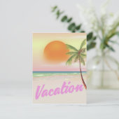 Vacation strand poster 1980 Briefkaart (Staand voorkant)