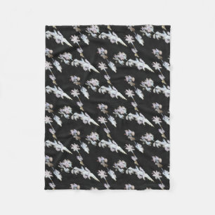 Vacation Tropical Palms Artistic Waterverf Silhou Fleece Deken