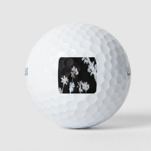 Vacation Tropical Palms Artistic Waterverf Silhou Golfballen (Voorkant)