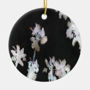 Vacation Tropical Palms Artistic Waterverf Silhou Keramisch Ornament