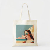Vacation Vibes Mona Lisa Tote Bag (Voorkant)