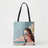 Vacation Vibes Mona Lisa Tote Bag (Voorkant)