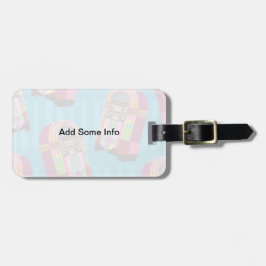 Vacations Rock Fun Jukebox Fifties Flair Bagagelabel