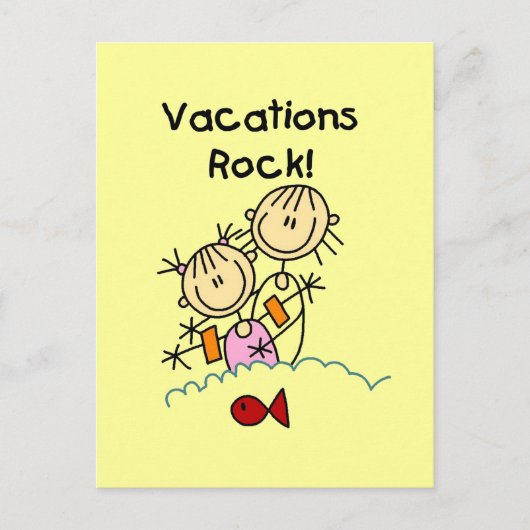 Vacations Rock-T-shirts en giften Briefkaart (Voorkant)