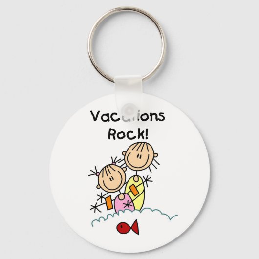 Vacations Rock-T-shirts en giften Sleutelhanger (Voorkant)