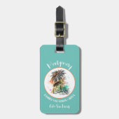 Vacatiturquoise uit de zomerfamilie bagagelabel (Voorkant verticaal)