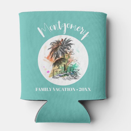 Vacatiturquoise uit de zomerfamilie blikjeskoeler (Achterkant)