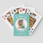 Vacatiturquoise uit de zomerfamilie pokerkaarten (Achterkant)