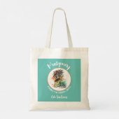 Vacatiturquoise uit de zomerfamilie tote bag (Achterkant)