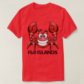 Vacatrabbijn Trip Crab op de strand van Fiji Islan T-shirt (Design voorkant)