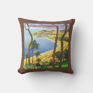 Vacature Beach Scene Colorful Art Accent Pillow Kussen