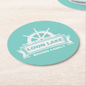 Vacature bij het gezinsmeer ronde kartonnen onderzetter (Gebogen)