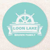 Vacature bij het gezinsmeer ronde kartonnen onderzetter (Voorkant)