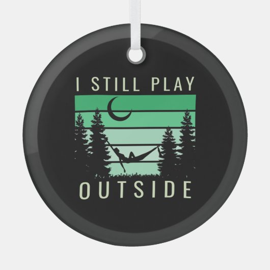 Vacature camping Quote Glas Ornament (Voorkant)