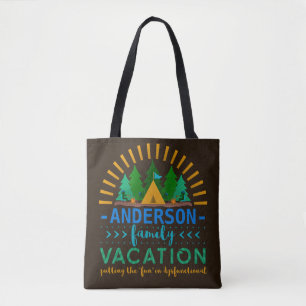 Vacature Camping Trip Funny Aangepaste naam Tote Bag