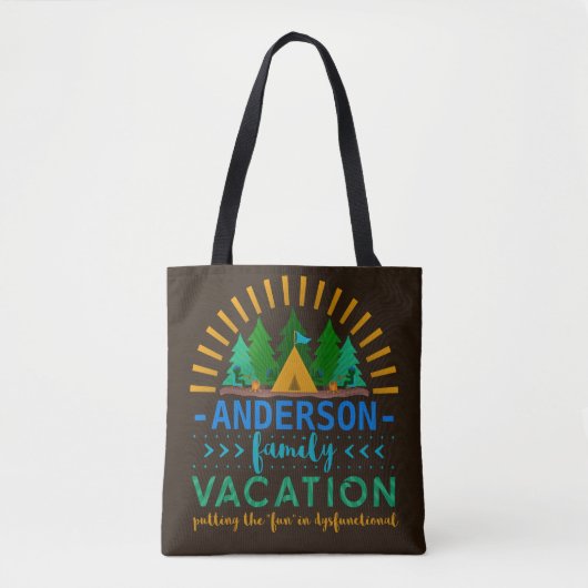 Vacature Camping Trip Funny | Aangepaste naam Tote Bag (Voorkant)