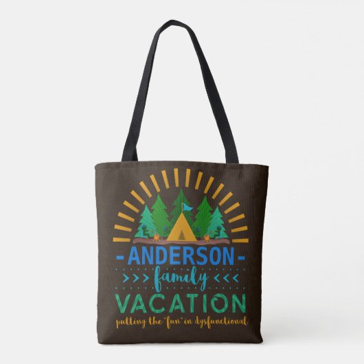 Vacature Camping Trip Funny | Aangepaste naam Tote Bag (Achterkant)