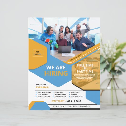 Vacature Flyer Sjabloon (Staand voorkant)