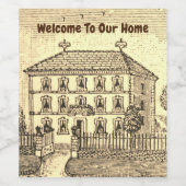 Vacature House  Sepia House Guest Welkom Wijn Etiket (Enkel label)