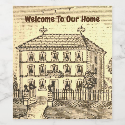 Vacature House  Sepia House Guest Welkom Wijn Etiket (Enkel label)