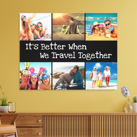 Vacature Photo Collage beter om samen te reizen Canvas Afdruk (Insitu (Woonkamer))