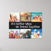 Vacature Photo Collage beter om samen te reizen Canvas Afdruk (Voorkant)