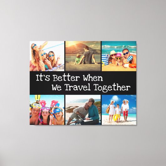 Vacature Photo Collage beter om samen te reizen Canvas Afdruk (Voorkant)