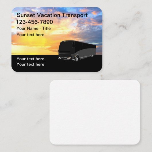 Vacature Transport Rental Bus Visitekaartje (Voorkant / Achterkant)