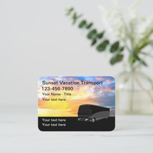 Vacature Transport Rental Bus Visitekaartje (Staand voorkant)