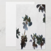 Vacature Tropical Palms Artistic Waterverf Briefpapier (Voorkant / Achterkant)