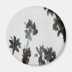Vacature Tropical Palms Artistic Waterverf Magneet