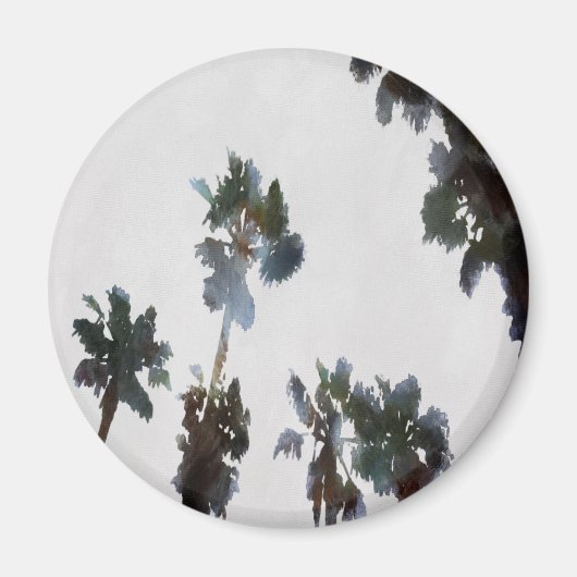 Vacature Tropical Palms Artistic Waterverf Magneet (Voorkant)